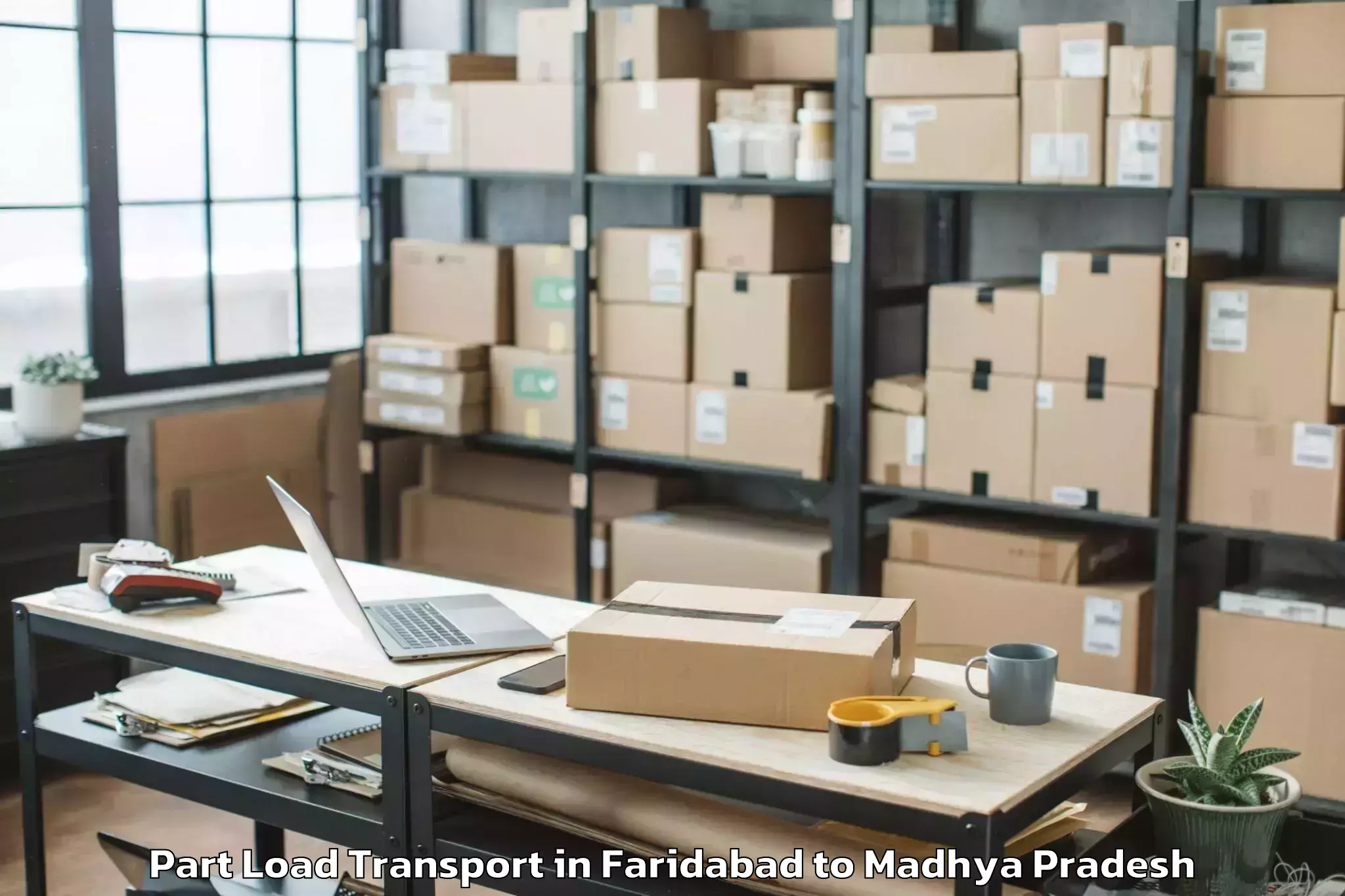 Quality Faridabad to Indore Airport Idr Part Load Transport